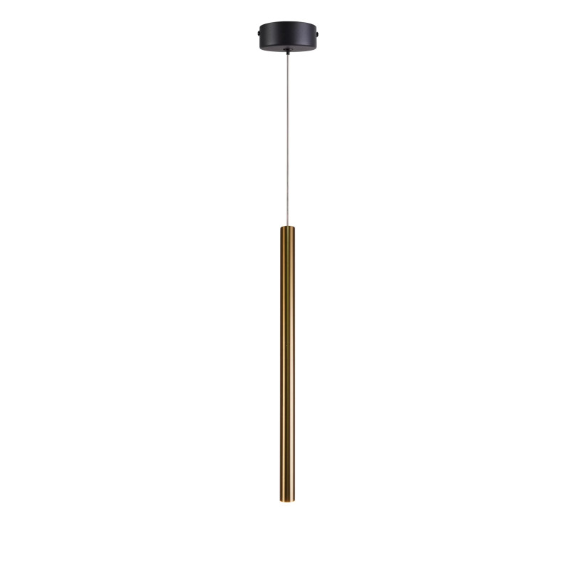 Lampa wisząca tuba Metalic LED 2cm H45cm szampańska MaxLight