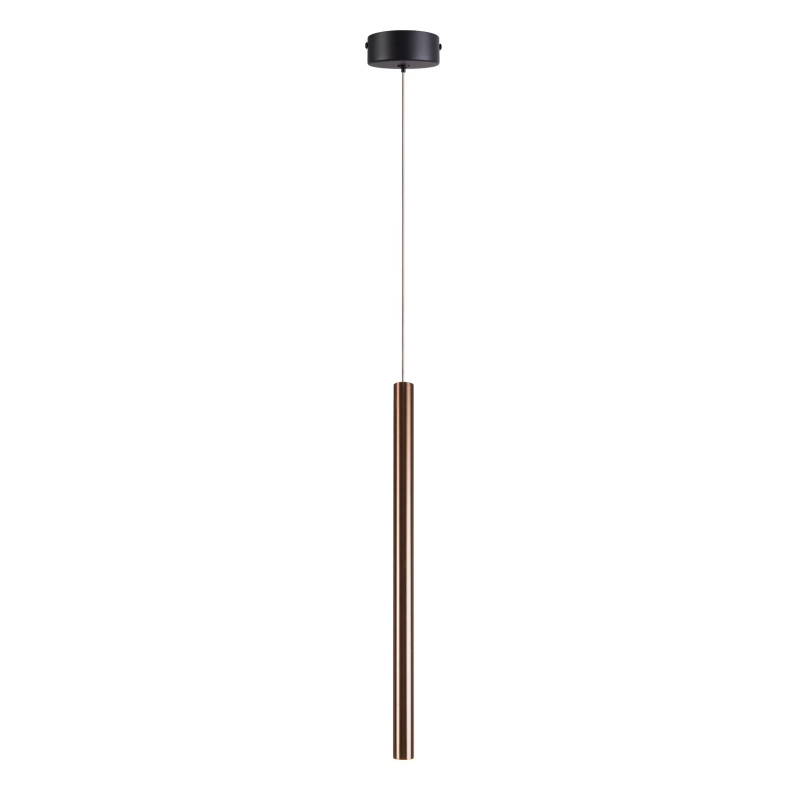 Lampa wisząca tuba Metalic LED 2cm H45cm różowe złoto MaxLight