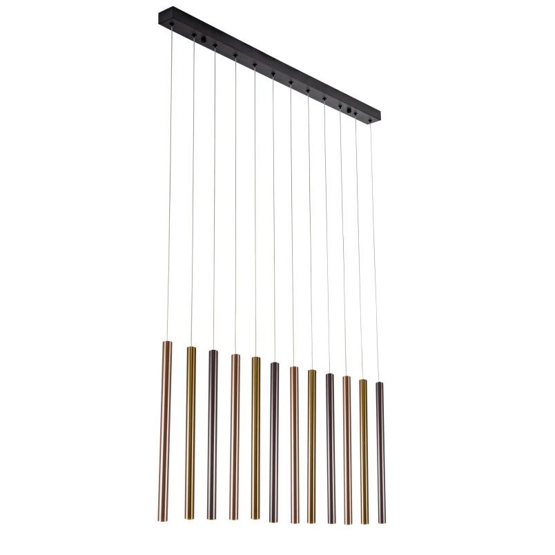 Lampa wiszące tuby na listwie Metalic LED 100cm mulitokolor MaxLight
