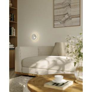 Kinkiet okrągły z reflektorkiem i włącznikami Lux LED biały MaxLight