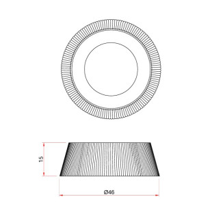 Plafon ryflowany z drewnem Fabio LED 46cm biały MaxLight
