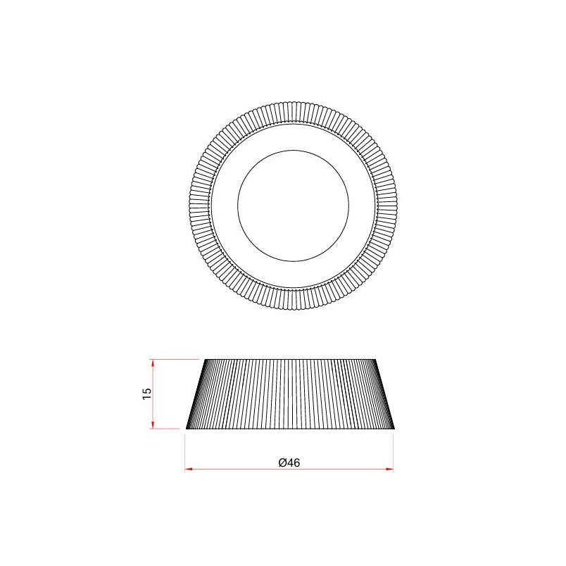 Plafon ryflowany z drewnem Fabio LED 46cm biały MaxLight