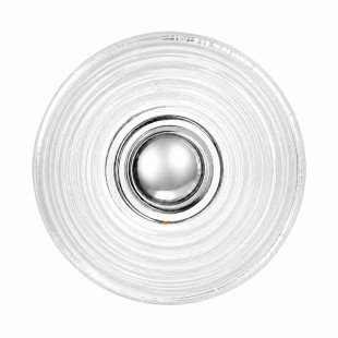 Kinkiet szklany okrągły Helios LED 30cm przeźroczysty / srebrny Step Into Design