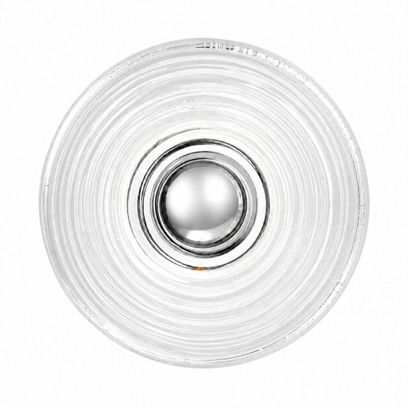 Kinkiet szklany okrągły Helios LED 30cm przeźroczysty / srebrny Step Into Design