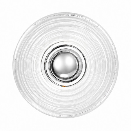 Kinkiet szklany okrągły Helios LED 30cm przeźroczysty / srebrny Step Into Design