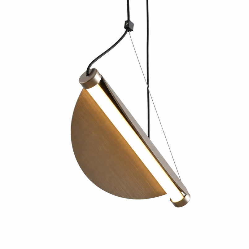 Lampa wisząca kaskadowa do wysokich pomieszczeń Nami XII LED 60cm H340cm szary szczotkowany Step Into Design