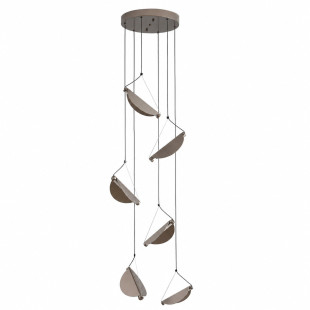 Lampa wisząca kaskadowa do wysokich pomieszczeń Nami VI LED 50cm H240cm szary szczotkowany Step Into Design