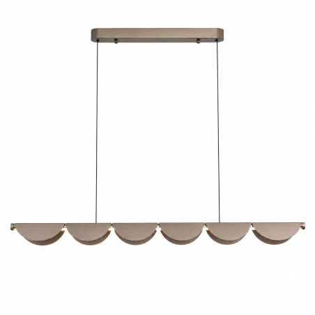 Lampa wisząca podłużna falista Nami Line LED 143cm szary szczotkowany Step Into Design