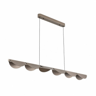 Lampa wisząca podłużna falista Nami Line LED 143cm szary szczotkowany Step Into Design
