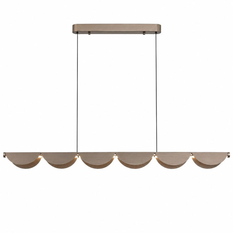 Lampa wisząca podłużna falista Nami Line LED 143cm szary szczotkowany Step Into Design
