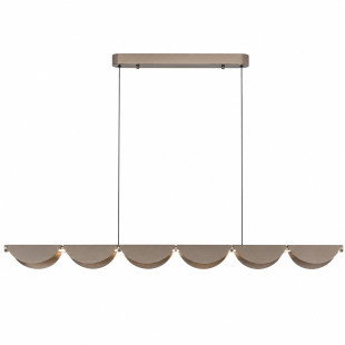 Lampa wisząca podłużna falista Nami Line LED 143cm szary szczotkowany Step Into Design
