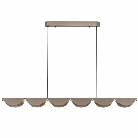 Lampa wisząca podłużna falista Nami Line LED 143cm szary szczotkowany Step Into Design