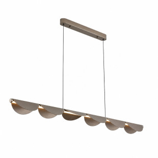 Lampa wisząca podłużna falista Nami Line LED 143cm szary szczotkowany Step Into Design