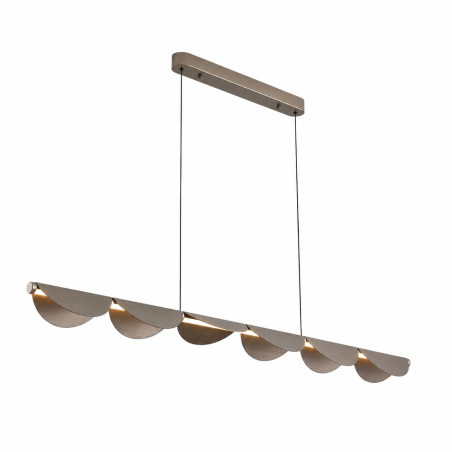 Lampa wisząca podłużna falista Nami Line LED 143cm szary szczotkowany Step Into Design