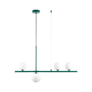 Lampa wisząca podłużna ze szklanymi kulami Moderno 80cm biały / zielony Step Into Design