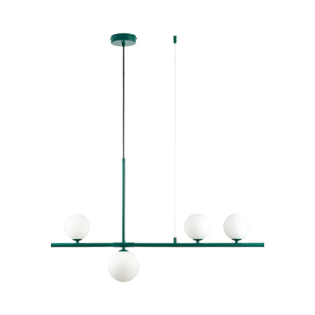 Lampa wisząca podłużna ze szklanymi kulami Moderno 80cm biały / zielony Step Into Design