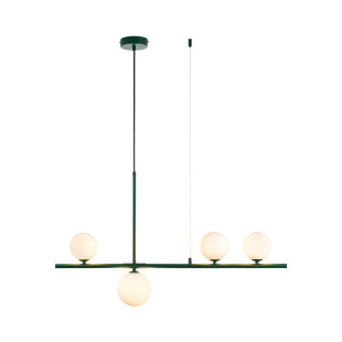 Lampa wisząca podłużna ze szklanymi kulami Moderno 80cm biały / zielony Step Into Design