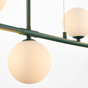 Lampa wisząca podłużna ze szklanymi kulami Moderno 80cm biały / zielony Step Into Design