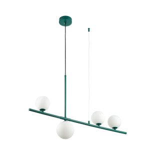 Lampa wisząca podłużna ze szklanymi kulami Moderno 80cm biały / zielony Step Into Design