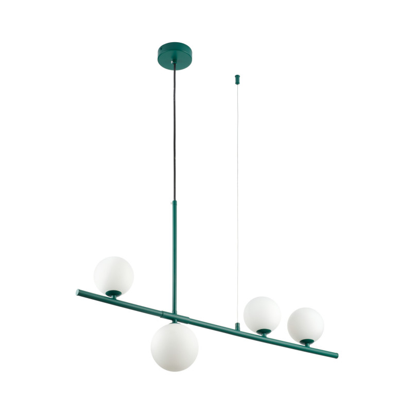 Lampa wisząca podłużna ze szklanymi kulami Moderno 80cm biały / zielony Step Into Design