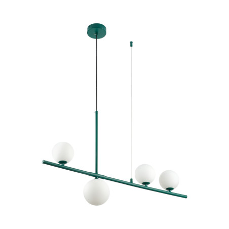 Lampa wisząca podłużna ze szklanymi kulami Moderno 80cm biały / zielony Step Into Design