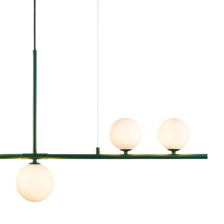 Lampa wisząca podłużna ze szklanymi kulami Moderno 80cm biały / zielony Step Into Design