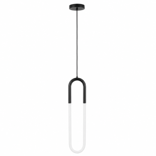 Lampa wisząca nowoczesna U-Shape 14cm H60cm biało-czarna Step Into Design