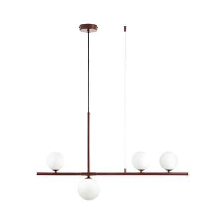 Lampa wisząca podłużna ze szklanymi kulami Moderno 80cm biały / burgund Step Into Design