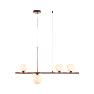 Lampa wisząca podłużna ze szklanymi kulami Moderno 80cm biały / burgund Step Into Design