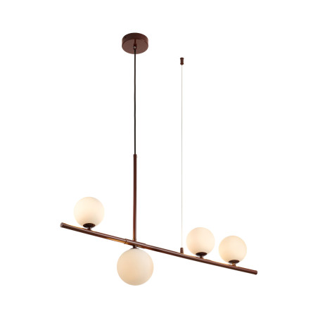 Lampa wisząca podłużna ze szklanymi kulami Moderno 80cm biały / burgund Step Into Design