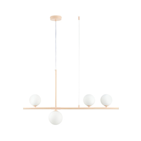 Lampa wisząca podłużna ze szklanymi kulami Moderno 80cm biały / kremowy Step Into Design