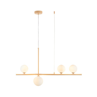 Lampa wisząca podłużna ze szklanymi kulami Moderno 80cm biały / kremowy Step Into Design
