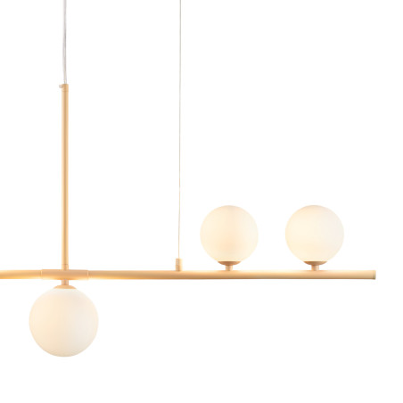 Lampa wisząca podłużna ze szklanymi kulami Moderno 80cm biały / kremowy Step Into Design
