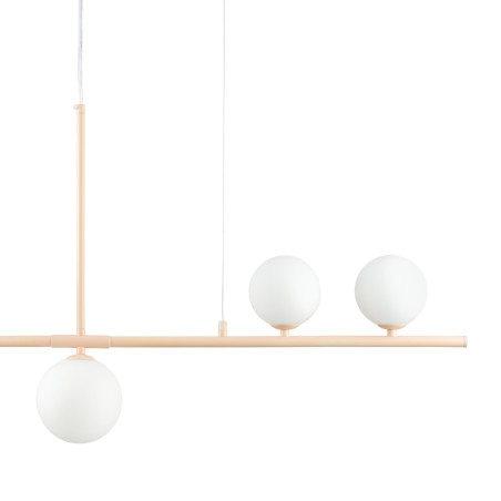 Lampa wisząca podłużna ze szklanymi kulami Moderno 80cm biały / kremowy Step Into Design