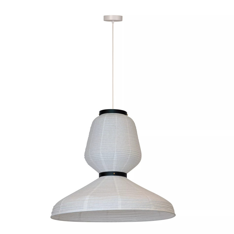 Lampa wisząca papierowa - japandi Keenu 67cm biała Lucide