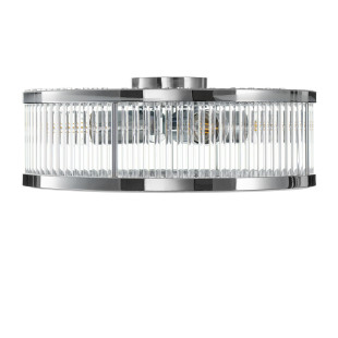 Plafon szklany w  stylu glamour / hampton Magnus 38cm chrom połysk Step Into Design