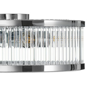 Plafon szklany w  stylu glamour / hampton Magnus 38cm chrom połysk Step Into Design