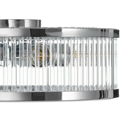 Plafon szklany w  stylu glamour / hampton Magnus 38cm chrom połysk Step Into Design
