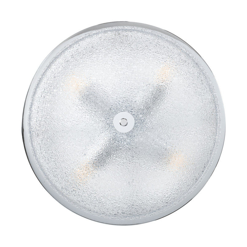 Plafon szklany w  stylu glamour / hampton Magnus 38cm chrom połysk Step Into Design