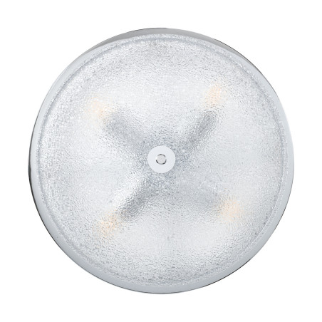 Plafon szklany w  stylu glamour / hampton Magnus 38cm chrom połysk Step Into Design
