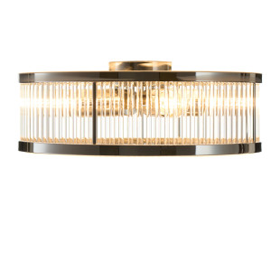 Plafon szklany w  stylu glamour / hampton Magnus 38cm chrom połysk Step Into Design