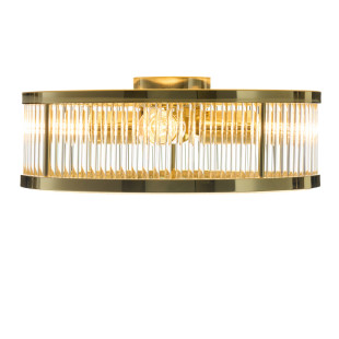 Plafon szklany w  stylu glamour / hampton Magnus 38cm złoty połysk Step Into Design