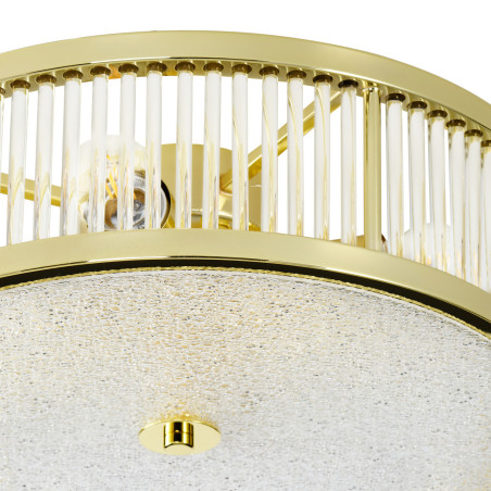Plafon szklany w  stylu glamour / hampton Magnus 38cm złoty połysk Step Into Design