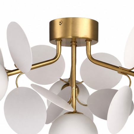 Plafon szklany designerski Chic 45cm biało-złotyStep Into Design