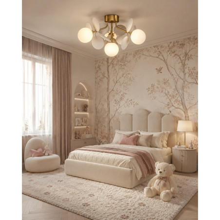 Plafon szklany designerski Chic 45cm biało-złotyStep Into Design