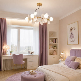 Lampa wisząca / żyrandol szklany designerski Chic IX 75cm biało-złoty Step Into Design