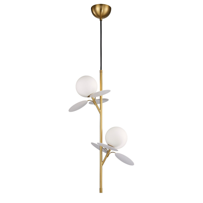 Lampa wisząca szklana designerska Chic II 26cm biało-złoty Step Into Design