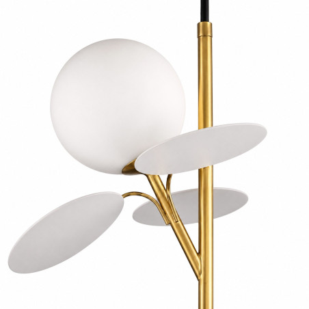 Lampa wisząca szklana designerska Chic II 26cm biało-złoty Step Into Design