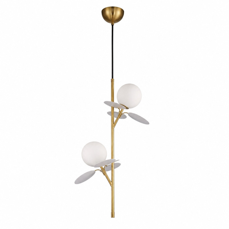 Lampa wisząca szklana designerska Chic II 26cm biało-złoty Step Into Design