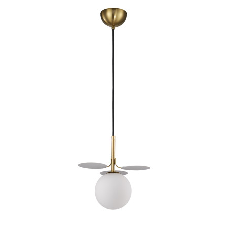 Lampa wisząca szklana designerska Chic 20cm biało-złoty Step Into Design